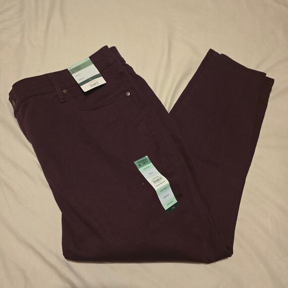 Terra & Sky Denim - Burgundy Petite skinny jeans 22w